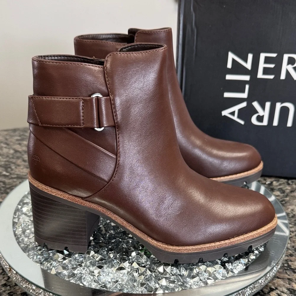 Naturalizer Dark Brown Ankle Booties